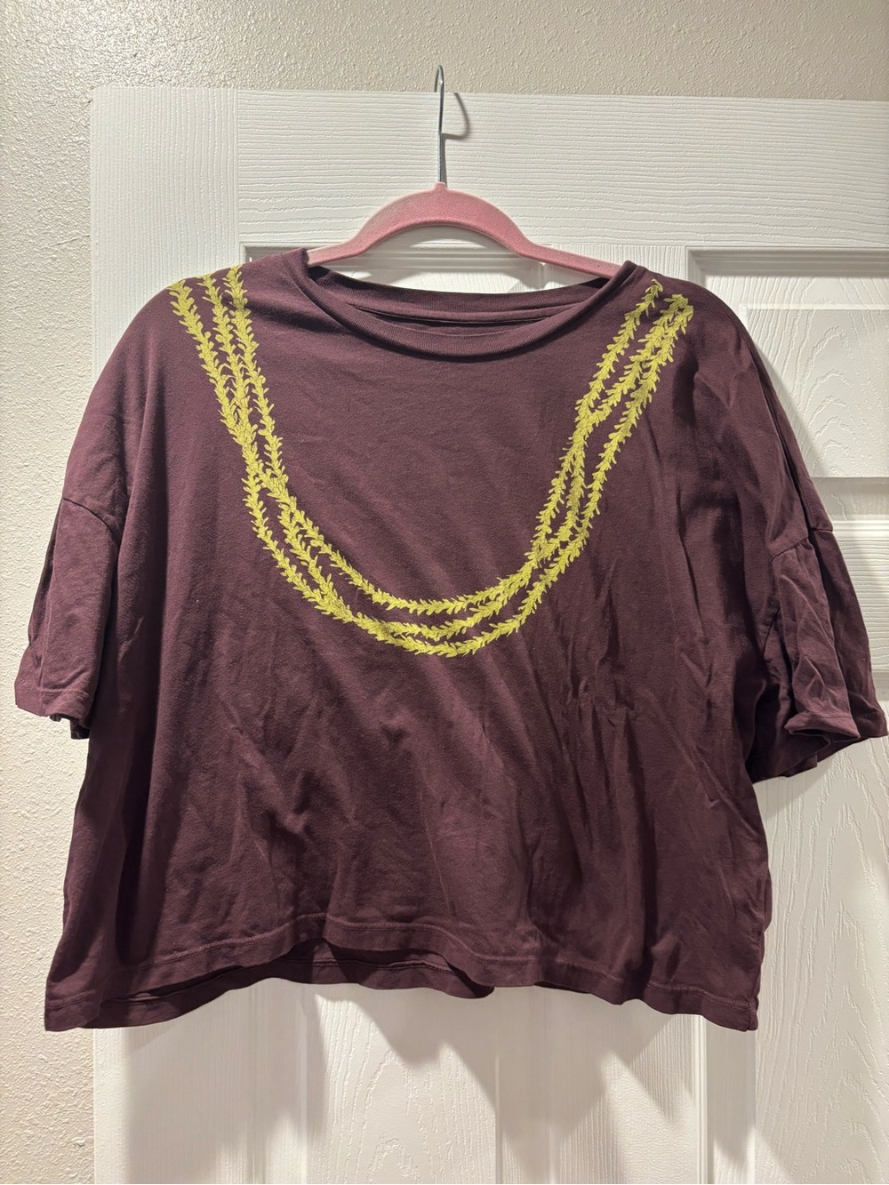 Deep Plum Cropped Pakalana Tee